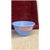 Image 4 : Set of Three Jeannette Glass Delphite Blue Ribbed Nesting Mixing Bowls, Late 1930s