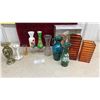 Image 1 : Assorted Decorative Vases: Porcelain, Glass, and Hand-Painted Floral