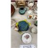 Image 5 : Miniature Figurines, Display Stand, Ceramic Souvenir Pitcher, Porcelain Teaware, and More