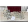Image 1 : 5 Square Glass Storage Canisters, Assorted Drinking Glasses, Tumblers, and More