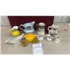 Image 1 : Assorted Ceramic Pitchers, Creamers, Gravy Boat, Gold-Trimmed Floral and More
