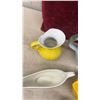 Image 8 : Assorted Ceramic Pitchers, Creamers, Gravy Boat, Gold-Trimmed Floral and More