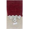 Image 1 : Set of Eight Porcelain Bavaria Schumann Arzberg Cups and Reticulated Floral Saucers With Gold Trim
