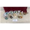 Image 1 : 12 Pieces of Occupied Japan Ceramic and Porcelain Figural Vases and Figurines