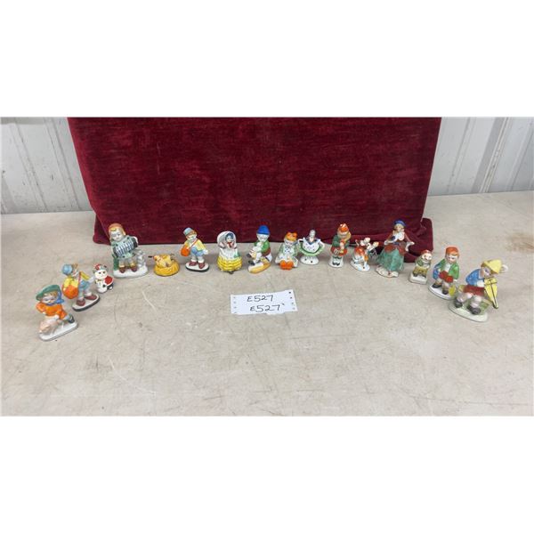 16 Pieces of Occupied Japan Ceramic Figurines: Children, Santa and More