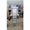 Image 1 : Tall Narrow 5-Tier Chrome-Plated Steel Shelving Unit with Perforated and Wire Shelves64 x 13 x 11"