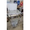 Image 3 : Tall Narrow 5-Tier Chrome-Plated Steel Shelving Unit with Perforated and Wire Shelves64 x 13 x 11"