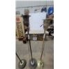 Image 2 : Lot of 3 Vintage Torchiere Floor Lamps, Cast Iron Candelabra and Ornate Brass Styles