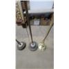 Image 3 : Lot of 3 Vintage Torchiere Floor Lamps, Cast Iron Candelabra and Ornate Brass Styles