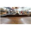 Image 4 : Antique Oak Curio Display Cabinet with Glass Door, Glass Shelves, and Carved Crest 60 x 28 x 13"