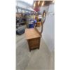 Image 5 : Antique Oak Washstand with Towel Rack Two Drawers, and Carved Lower Cabinet 49 x 32 x 18"