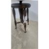 Image 3 : Antique Adjustable Wooden Piano Stool with Claw-And-Ball Feet and Turned Legs