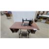 Image 2 : Antique National "Vertical Feed" Treadle Sewing Machine in Oak Cabinet, Circa 1890s-1910s