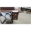 Image 5 : Antique National "Vertical Feed" Treadle Sewing Machine in Oak Cabinet, Circa 1890s-1910s