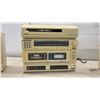 Image 2 : Yorx Newave FM2100 UH Stereo System with Turntable, AM/FM Tuner, Dual Cassette and Speakers