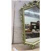 Image 4 : Vintage Rococo Hollywood Regency Style Sage Green Ornate Hexagonal Wall Mirror, C.