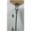 Image 5 : Vintage 1920s-1940s Art Deco Torchiere Floor Lamp with Alabaster Bowl Shade and Marble Base