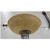 Image 7 : Vintage 1920s-1940s Art Deco Torchiere Floor Lamp with Alabaster Bowl Shade and Marble Base