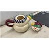 Image 14 : Assorted Christmas Décor Including Snowman Teapot, Angel Figurines, Snowflake Ornaments and More.