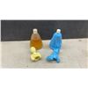 Image 11 : Two Italian Genuine Alabaster Floral Trinket Boxes, Miniature Ceramic Shoes & More