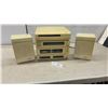 Image 1 : Yorx Newave Modular Stereo System with Turntable, AM/FM Tuner, Dual Cassette and Speakers