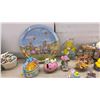 Image 3 : Easter Bunny Cream and Sugar Set, Ceramic Decorative Collection with Plate, Eggs, and More