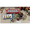Image 6 : Christmas Decor: Silver Glass Ball Ornaments, Vintage Paper Fold- Out Bells, Garland