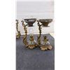 Image 3 : Antique Vapo-Cresolene Vaporizer, Set of 4. 1 Glass Shades Missing & Milk Glass Shade Broken