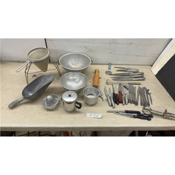 Aluminum Colanders, Kitchen Knives, Scoop, Strainer, Rolling Pin, Juicer, Coffee Pot and More