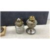 Image 2 : Two Vintage Oil Lamps Including Marble Base and Made in Germany & 2 Oil Whale Lamps, All Missing