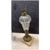 Image 5 : Two Vintage Oil Lamps Including Marble Base and Made in Germany & 2 Oil Whale Lamps, All Missing