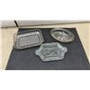 Image 7 : Assortment of Cut Glass Bowls, Dishes, Trays, and Stemmed Grape Pattern Sherbet Dessert Glasses