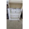 Image 1 : Antique Victorian Cream-Painted Iron and Brass Bed Headboard and Footboard with Ornate Details