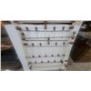 Image 3 : Antique Victorian Cream-Painted Iron and Brass Bed Headboard and Footboard with Ornate Details