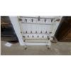 Image 4 : Antique Victorian Cream-Painted Iron and Brass Bed Headboard and Footboard with Ornate Details