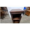 Image 4 : Vintage Classical Revival Dark-Stained Wooden Two-Shelf Open Side Table with Carved Detailing