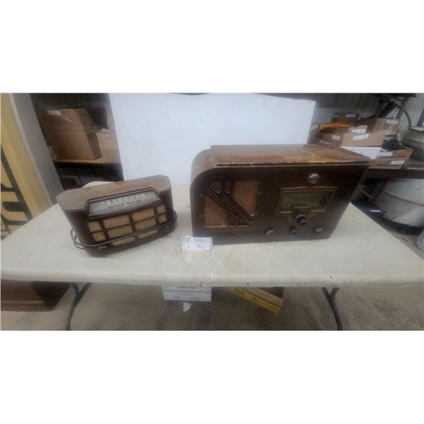 Two Vintage Wood Tube Radios: Viking and RCA