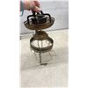 Image 10 : Antique Hand-Painted Opal Glass Hanging Parlor Lamp with Floral Design and More