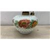 Image 3 : Antique Hand-Painted Opal Glass Hanging Parlor Lamp with Floral Design and More