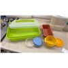 Image 6 : 3-Drawer Rollable Storage System 16 1/2 x 13 1/4 x 26 1/2", Plastic Cutlery, Tupperware Style