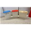Image 8 : 3-Drawer Rollable Storage System 16 1/2 x 13 1/4 x 26 1/2", Plastic Cutlery, Tupperware Style