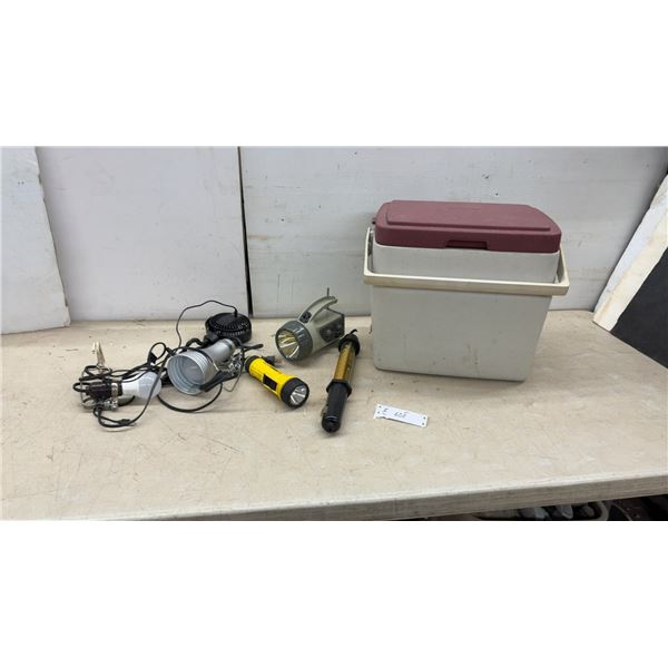 Coleman Super Oscar Cooler, Flashlights, Work Light and More