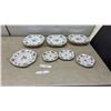 Image 1 : Royal Albert Petit Point Bone China Floral Plates and Serving Platter Set, 1932