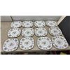 Image 3 : Royal Albert Petit Point Bone China Floral Plates and Serving Platter Set, 1932
