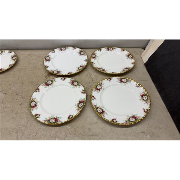 Royal Albert Bone China "Celebration" Pattern Dinnerware, Plates, Saucers, Tea Cups
