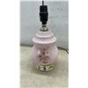 Image 6 : 4 Accent Table Lamps: Rose Accent, No Shades & Chrome Lamp with Green Shade 20" H