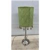 Image 8 : 4 Accent Table Lamps: Rose Accent, No Shades & Chrome Lamp with Green Shade 20" H
