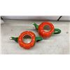 Image 3 : Vintage Tomato-Shaped Red Ceramic Tea Set with Teapots, Cups, Shakers, Creamer, and More