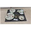 Image 1 : Vintage Royal Tudor Ware Barker Bros Floral Bird Tiered Serving Stand Set with Brass Hardware