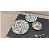 Image 4 : Vintage Royal Tudor Ware Barker Bros Floral Bird Tiered Serving Stand Set with Brass Hardware